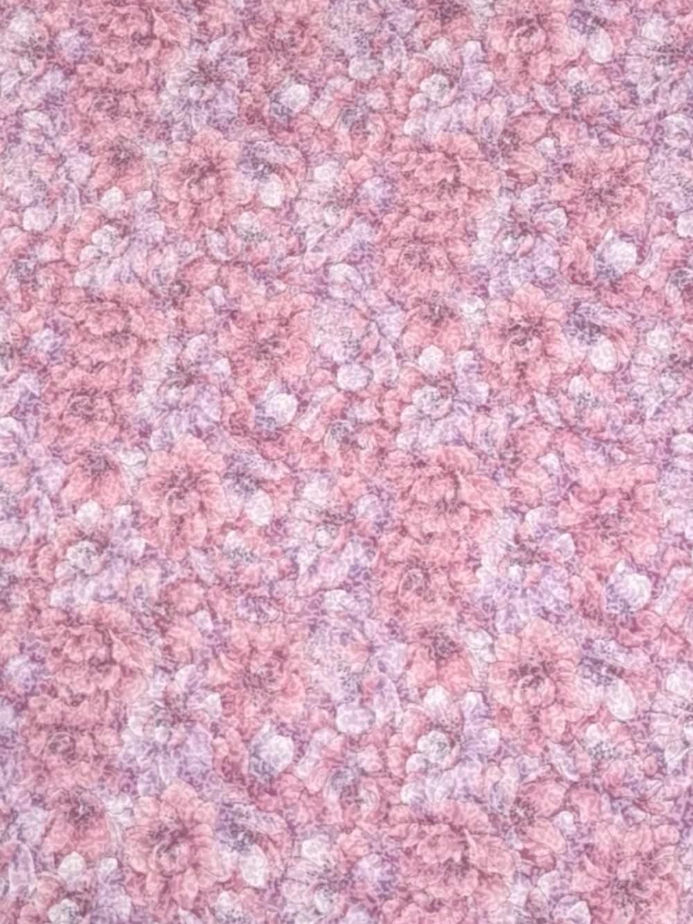 VTG Hoffman Cotton Fabric Morning Mist Pink Purple Floral 4 yards + 9" L x 42"W